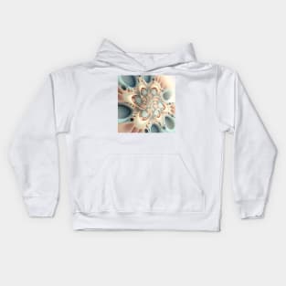 A Fractal Pattern of Subtle Pastel Colors Kids Hoodie